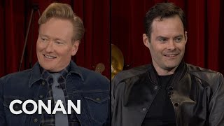 Bill Hader Freaked Out Before His First quotLate Nightquot Appearance  CONAN on TBS [upl. by Anwadal]