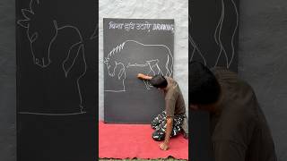 बिना हाथ उठाएँ horse drawing बहुत ही आसान  artwork drawingtutorial horse [upl. by Campbell]