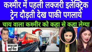 Pak Media Shocked 😳 Electric train in jammu kashmir  Pakistani reaction [upl. by Enirod]