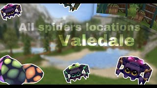 all spiders locations in valedale🕷 english [upl. by Odlanyer]