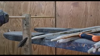 Como hacer varilla redonda de madera  How to make round wooden rod [upl. by Leipzig425]