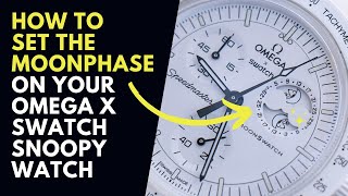 How to set the Moonphase on the Omega x Swatch Snoopy Watch [upl. by Gitel]