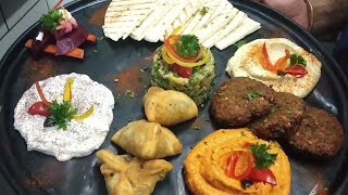 Veg mezze Platter garnishing  recipe  veg mezze Platter [upl. by Tullusus]