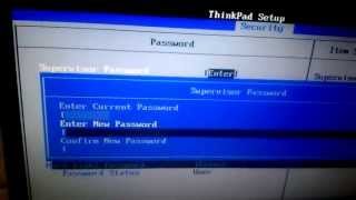 HOW TO REMOVE BIOS PASSWORD IN LENOVO THINKPAD [upl. by Anerbas39]