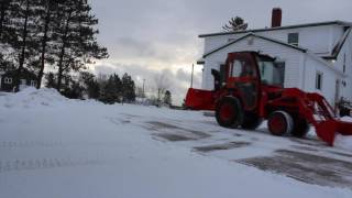 Kubota B7610 Pushing Snow [upl. by Imena232]