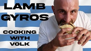 Cooking With Volk  Lamb Gyros Greek Souvlakia  Pita Bread Tzatziki and Taramasalata [upl. by Harness294]