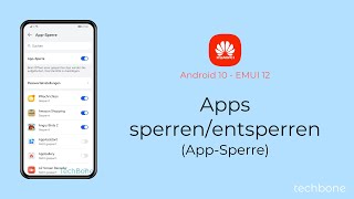 Apps sperren oder entsperren AppSperre  Huawei Android 10  EMUI 12 [upl. by Nnylylloh]