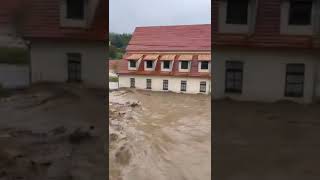 Flooding in LądekZdrój Poland 15092024 [upl. by Ammadis]