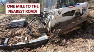 Skid loader stuck in mud In the Middle of NOWHERE [upl. by Lacefield583]