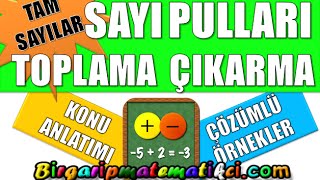 Tamsayılar da sayı pulları ile toplama çıkarma 7sınıf [upl. by Airotnahs108]