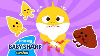 Popó y Pipí  Canciones de Curiosidad de Tiburón Bebé  Canciones Infantiles  Baby Shark en español [upl. by Phillipe]