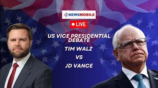 Vice Presidential Debate 2024 LIVE  Tim Walz vs JD Vance  US Presidential Elections [upl. by Warder]