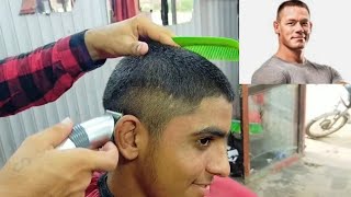 barber hair cutting John cena hairstyles haircut village boy [upl. by Gurevich285]