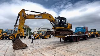 JCB 205LC Excavator  Unloading  Advaith JCB mysore jcb [upl. by Albers682]