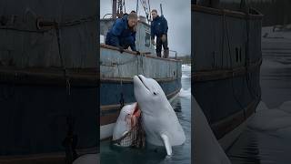 A touching story about a mother whale calling for help from the sailors on the ship to save her baby [upl. by Narahs]