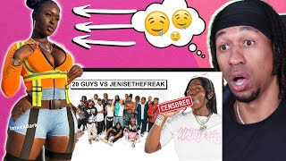 TPindell Reacts to 20 GUYS VS 1 w JENISETHEFREAK 😈😈😈 [upl. by Johnsson]