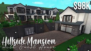 Hillside Mansion W Guest House Part 1  Exterior  Roblox Bloxburg  GamingwithV [upl. by Derna622]