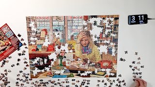 79 The Bemused Bookseller Puzzle Time Lapse Ravensburger 1000 piece [upl. by Edlyn53]