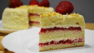 КЛУБНИЧНЫЙ ТОРТ  Очень Вкусный  Strawberry cake [upl. by Etnohs678]