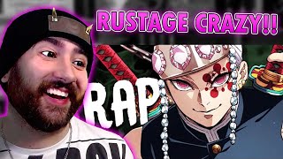 REACTION  TENGEN UZUI RAP  quotCity Lightsquot  RUSTAGE ft Aizen Senpai Demon Slayer [upl. by Eidnac]