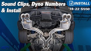 Steeda Mustang GT 3quot CatBack Exhaust System 20182023  Review Install Dyno amp Sound Clips [upl. by Chadd400]