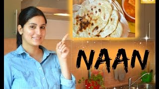 NAAN  Indisches Brot  Fladenbrot aus der Pfanne  indisch Kochen [upl. by Airres]