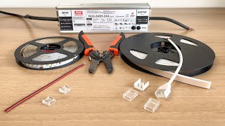 How to cut connect and wire LED strip lights  Solderless [upl. by Burt964]