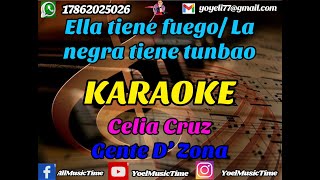 CELIA Y GENTE D ZONA Karaoke Tema Original  Coros [upl. by Chadabe]