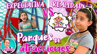 EXPECTATIVA VS REALIDAD en el PARQUE de ATRACCIONES 🎢 Lo que PEDÍ vs lo que RECIBÍ 💜 CLODETT [upl. by Meehar]