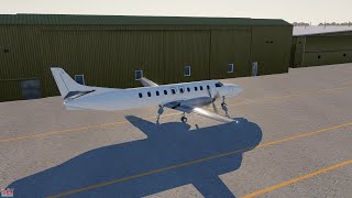 Fairchild Swearingen Metroliner Landing into Winnipeg  Xplane 11 [upl. by Enerehs]