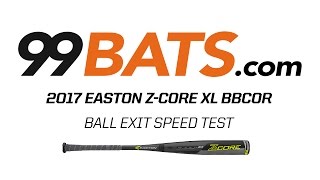 2017 Easton ZCORE HYBRID BBCOR  Ball Exit Speed Test [upl. by Furlani368]