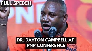 Dr Dayton Campbell delivers emotionally charged speech at PNP Conference Full Speech [upl. by Cleodel]