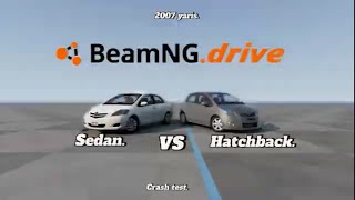 Sedan VS Hatchback Crash test Yaris [upl. by Faye662]