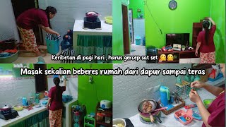 KERIBETAN DI PAGI HARI  HARUS SERBA SAT SET NGERJAIN TUGAS RUMAH  MASAK  BEBERES amp MASIH BANYAK [upl. by Graces]