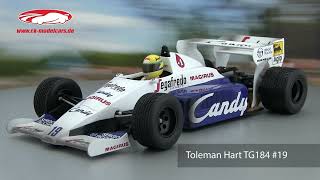 ckmodelcarsvideo Ayrton Senna Toleman Hart TG184 19 2nd Monaco GP Formel 1 1984 Minichamps [upl. by Nedmac]