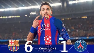 Barcelona vs PSG 61 Second leg round of 16 U C L 2017 Extended Goals amp Highlights [upl. by Odlonra]