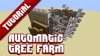 Minecraft Tutorial Automatic Tree Farm [upl. by Hendren606]