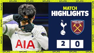 HEUNGMIN SON back to scoring ways in the Premier League  HIGHLIGHTS  Spurs 20 West Ham [upl. by Ayrolg]