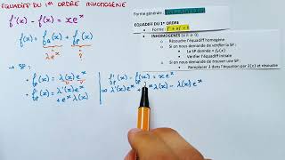 Les Équadiffs du 1ER ORDRE INHOMOGÈNES en trouvant la solution  Méthode amp Exemple  Bac Sup [upl. by Galliett]