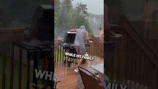 Dad Caught Grilling in the Middle of a Hailstorm 💦 ❄️ [upl. by Mortie518]