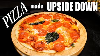 CRISPY Pizza Made Upside Down  Blackstone Griddle [upl. by Artek]