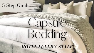 HOTEL LUXURY CAPSULE BEDDING  5 Step Guide  Affordable Bed Essentials [upl. by Antonie]