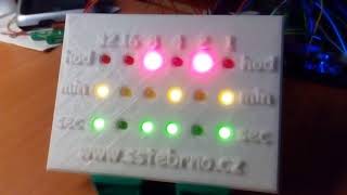 Binary clock with Arduino and RTC DS1302 [upl. by Yrekcaz]