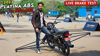 New Platina 110 ABS vs Non ABS  Live Brake Test  क्या सच मे सबसे दमदार है [upl. by Olim]