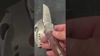 Viper tech Red And Black Carbon fiber and titanium knife vs Spyderco [upl. by Laro]