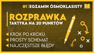 JAK NAPISAĆ ROZPRAWKĘ ✍️ Schemat za 20 punktów ✅️  Egzamin Ósmoklasisty 2025 [upl. by Esnofla]