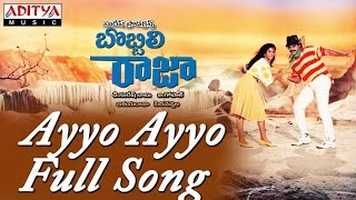 Ayyo Ayyo Full Song ll Bobbili Raja Movie ll Venkatesh Divya Bharathi [upl. by Nysilla]