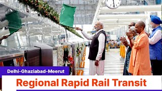 PM Modi inaugurates DelhiGhaziabadMeerut Regional Rapid Rail Transit in Ghaziabad UP  PMO [upl. by Tibbs857]