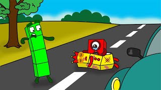 Before Numberblocks 4 ran away Accident NB 3  Numberblocks fanmade coloring story [upl. by Aylsworth]