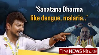 Udhayanidhi says Sanatana Dharma should be eradicated triggers row [upl. by Akessej23]